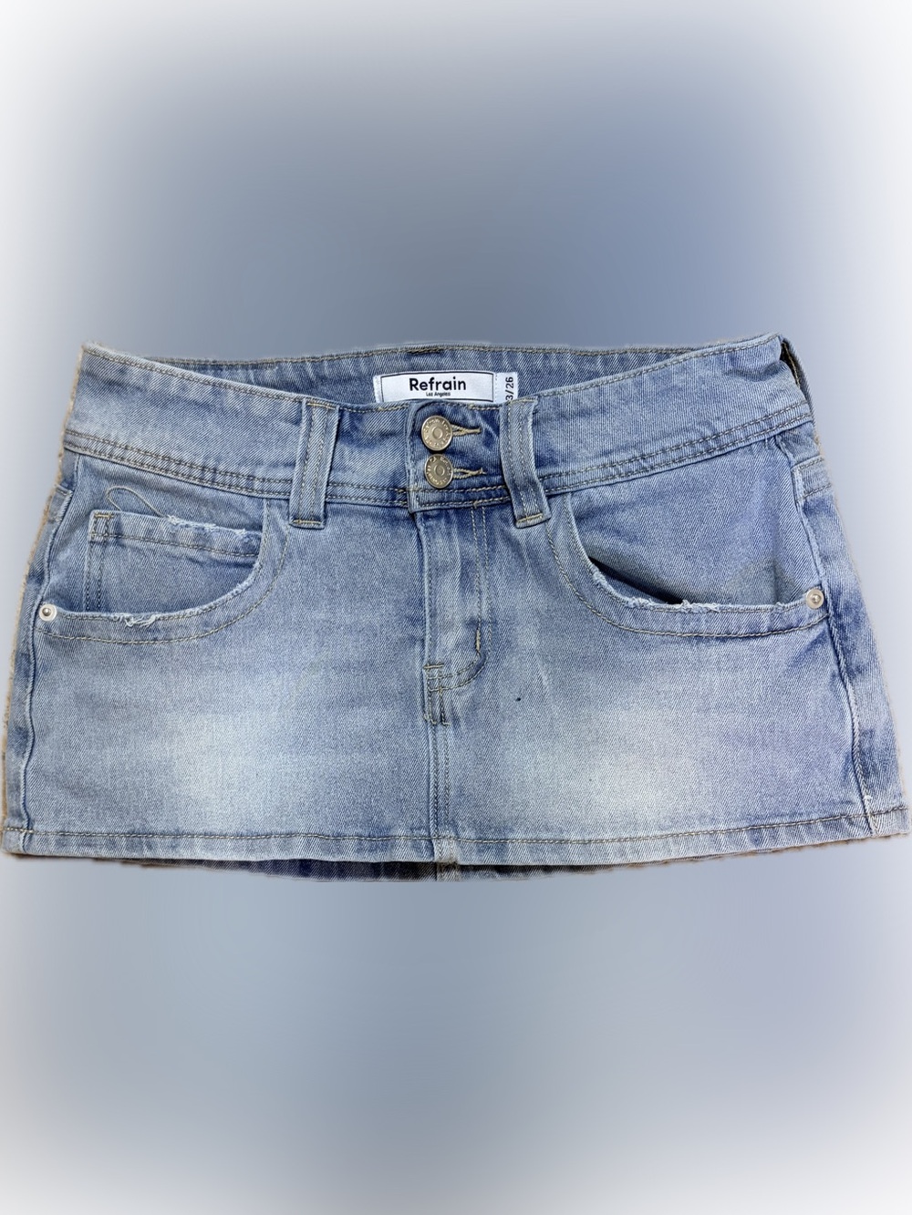 Light Blue Denim Mini Skirt